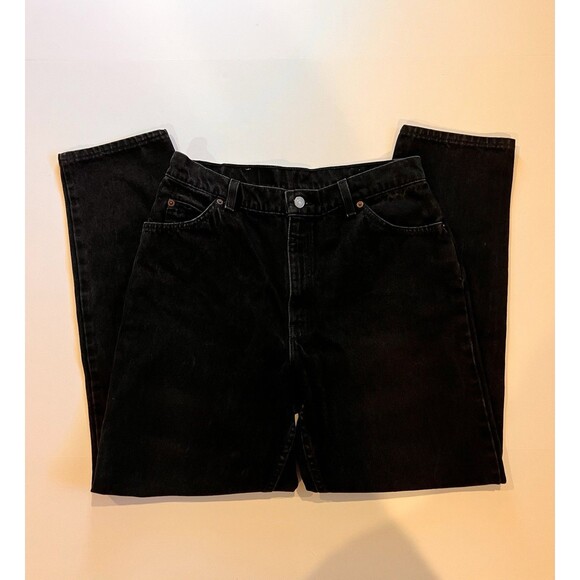 Levis 950 Relaxed Fit Tapered Leg Orange‎ Tab Black Jeans 90’s USA VTG 14 Reg M - Picture 1 of 14